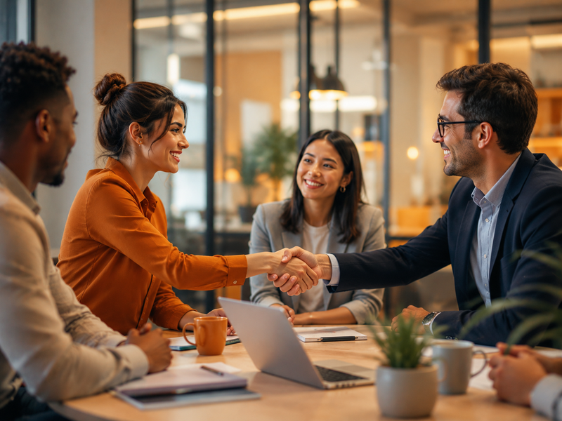 Business partners building a trusted long-term partnership